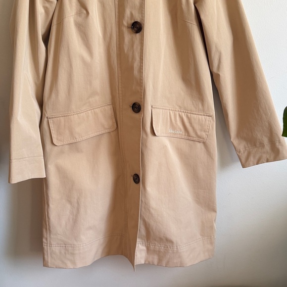 Barbour Beige Trench Coat with Button Details - Picture 4 of 9